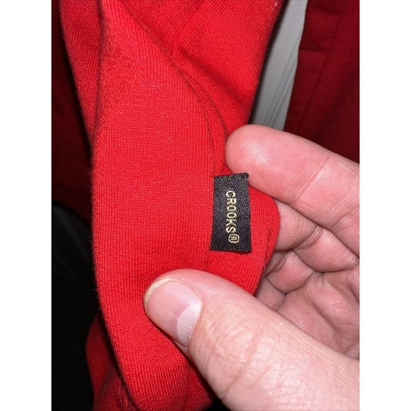 Crooks and Castles size XL Crewneck Sweatshirt Red/Black-White. - Picture 9 of 10
